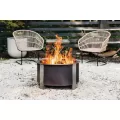 24" x 29.5" x 15" Corten Steel X-Series X24 Model Standard Rim Smokeless with Searplate Fire Pit | BREBRX24PS