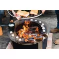 24" x 29.5" x 15" Corten Steel X-Series X24 Model Standard Rim Smokeless with Searplate Fire Pit | BREBRX24PS