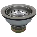 1-1/2-11-1/2 NPSM 3.25" x 4.33" x 2-3/4" Stainless Steel Chrome-Plated Shallow Locking Cup For Deep Cast Iron Sinks Sink Basket Strainer | DER14