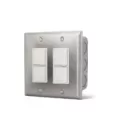 120/277 VAC For WD-Series Dual Element Heaters Dual Duplex Switch Wall Plate | IFU144305