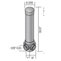 4" ABS Black 3-Piece Diverter Valve | NDS575