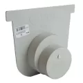 3 to 4" x 7" PVC White Deep Profile Sewer and Drain End Cap/SPT Knockout Outlet | NDS834