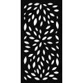 24" x 48" x 1/4" Hardwood Black 80% Blockout BLOOM Decorative Fence Panel | OUTUSADLT1BL