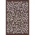 48" x 70" x 5/16" Hardwood Natural Brown 80% Blockout BLOSSOM Decorative Fence Panel | OUTUSADSPT1