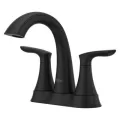 4" 1/2" 9-5/16" x 6-3/4" Metal Matte Black 2-Handle Centerset Bathroom Faucet | PPFLG48WRPB
