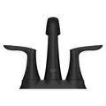 4" 1/2" 9-5/16" x 6-3/4" Metal Matte Black 2-Handle Centerset Bathroom Faucet | PPFLG48WRPB
