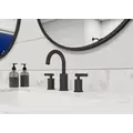 8" 1/2" NPSM 8-7/8" Brass Matte Black 2-Handle Widespread Bathroom Faucet | PPFLG49NC1B