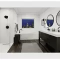 8" 1/2" NPSM 8-7/8" Brass Matte Black 2-Handle Widespread Bathroom Faucet | PPFLG49NC1B