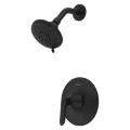 4-25/32" x 2-9/16" Brass Matte Black 1-Handle Shower Trim | PPFLG897WRB