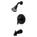 4-25/32" x 2-9/16" Brass Matte Black 1-Handle Tub and Shower Trim | PPFLG898WRB