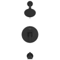 4-25/32" x 2-9/16" Brass Matte Black 1-Handle Tub and Shower Trim | PPFLG898WRB