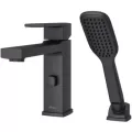 1/2" NPT 10-1/16" x 8-11/16" Metal Matte Black 1-Handle Roman Tub | PPFRT62DAB