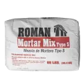 Roman Mortar Mix, 80 Lb Bag Powder Gray 44 Standard Brick Or 16 To 8" Concrete Block 72 Sq-Ft At 1/8" Thick Coverage Type S | 2033