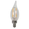 2 W Candelabra 90 CRI 105 Lumens 2700K LED Omni-Directional Decorative Flame Tip Low Voltage Filament Edge Lamp | BRICFEF22700C12