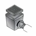 9 x 9" Square Basin Kit with Green Grate | DRT0909SD2KG