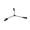 6.25" x 1.25" x 1.25" Black For Landscape Lighting Tape Light 3-Way Y-Connector | WAC8002BK