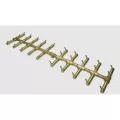 44.25" x 11.5" x 3" 400000 Btu Brass Double Tree-Style Liquid Propane Burner System | WARCFBDT400LPPF2