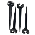 5-1/2'' x 1-3/8'' x 4-5/8'' Black Plastic For C7 and C9 Mini Lights Universal Light Stake | HOL39021