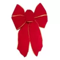 18" x 12" Red Velvet Medium Wired Deluxe Bow | HOLBOWMEDDELUXE