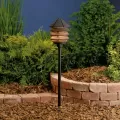 2.3 W Wedge S8 Krypton Textured Architectural Bronze Aluminum 3-Tier Conical 15005 Series Path Light | KIC15005AZT