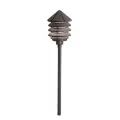 2.3 W Wedge S8 Krypton Textured Architectural Bronze Aluminum 3-Tier Conical 15005 Series Path Light | KIC15005AZT