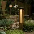 1 W Wedge T5 Xenon Olde Bronze Brass Bollard 15392 Series Path Light | KIC15392OZ