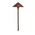 2.3 W Wedge S8 Krypton Textured Tannery Bronze Brass Decorative Hammered Roof 15443 Series Path Light | KIC15443TZT