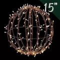 15" Green Foldable 3D LED Sphere | HBLLED15SPHBGR