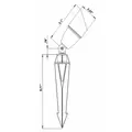 Spot Light, Porcelain Bi-Pin MR-16 LED Aged Brass Solid Brass Economy