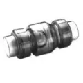 1" Flo Control Clear PVC Swing Check With True Union | 1720C10