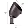 7.5 W 2700K Integrated LED Textured Black A380 Aluminum 10 Degrees Spot 16150 Series Accent Light | KIC16150BKT27