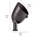 53 W 2700K Integrated LED Textured Black A380 Aluminum 60 Degrees Wide Flood 16158 Series Accent Light | KIC16158BKT27