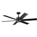 32 to 3 W LED Satin Black Steel Transitional with Down Light Ceiling Fan | KIC300300SBK