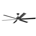 35 to 4 W LED Satin Black Steel Transitional with Down Light Ceiling Fan | KIC300301SBK