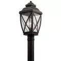 150 W E26 Medium A21 Incandescent Olde Bronze Aluminum 49843 Series Post Light | KIC49843OZ