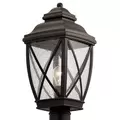 150 W E26 Medium A21 Incandescent Olde Bronze Aluminum 49843 Series Post Light | KIC49843OZ