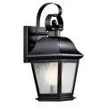 100 W E26 Medium A19 Incandescent Black Brass Traditional with Arm Wall Light | KIC9707BK