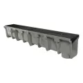 6" x 48" 215 gpm HDPE Light Gray Neutral Channel Drain | NDDDS100N