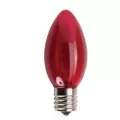 7 W C9 E17 Intermediate Incandescent Red Long-Life Traditional Tripple-Dipped Transparent Bulb | SRCC97WRED
