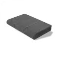 6" x 12" Rectangular Charcoal Classic Standard Fullnose Edger Coping Wall Block | UNPFECHAR