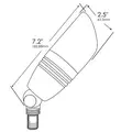 Up Light, 2 to 7 W Ceramic Bi-Pin MR-16 LED Weathered Brass Cast Brass