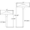Path Light, Ceramic Bi-Pin G4/GY6.35 Socket LED Weathered Brass Cast Brass
