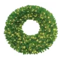 HBL LED 3D Olympia Pine Wreath 48", Warm White | OLWR-48-WW