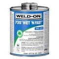 PVC Cement, 1 qt Can Blue Medium Syrupy Liquid Low VOC 735™ Wet 'N Fast™ Series