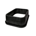 Extension Box, 13" x 20" x 6" Rectangular Polyolefin Black Standard