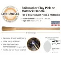 Mattock Handle, 36" American Hickory Wood Clear Lacquer Contractor Grade