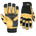 Gloves, Large Pvc Reinforced Palm Neoprene Cuff Lycra Finger Side Panel Leather Knuckle Wrist Cuff | 275L