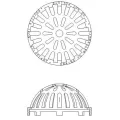 Nyloplast Domed Grate Ductile Iron 12" | DFE1299CGD