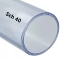 1/2" x 10' Sch. 40 Clear Plain End PVC Pipe