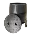 NDS Round Pro-Spec Box Black 6", W 8-3/8" x L 8-3/8" x H 9-1/16" | 107BC BLK